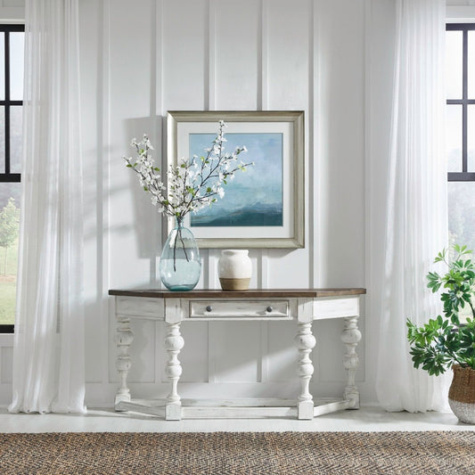 River Place - Accent Console Table - White Console Tables by Liberty Furniture - Walls Furniture & Mattress