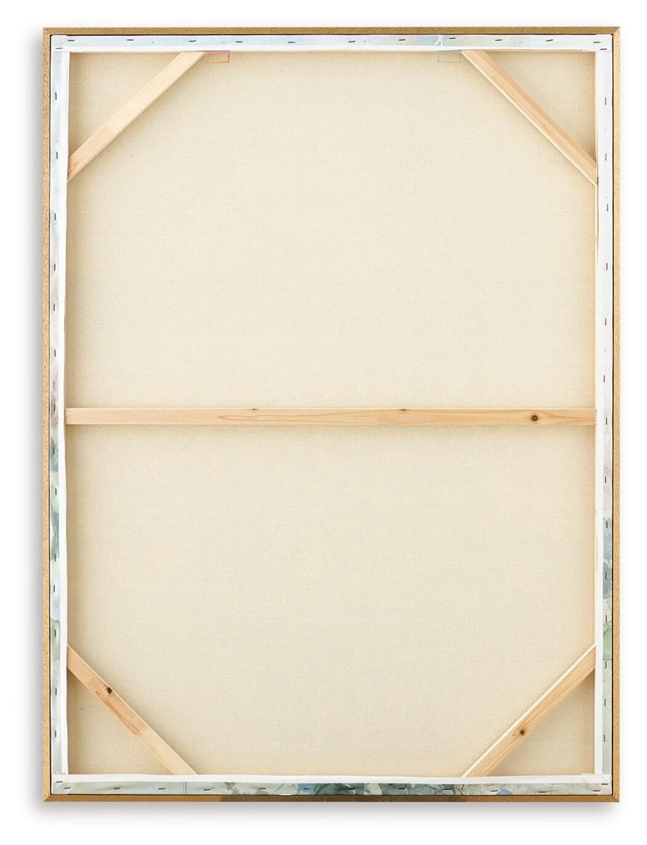 Reedster - Wall Art - Green / Blue / Yellow Canvas Art by Signature Design by Ashley® - Walls Furniture & Mattress