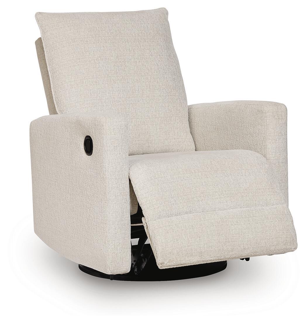 Oaklynn-Manor - Swivel Glider Recliner - Canvas Swivel Glider Chairs by Signature Design by Ashley® - Walls Furniture & Mattress