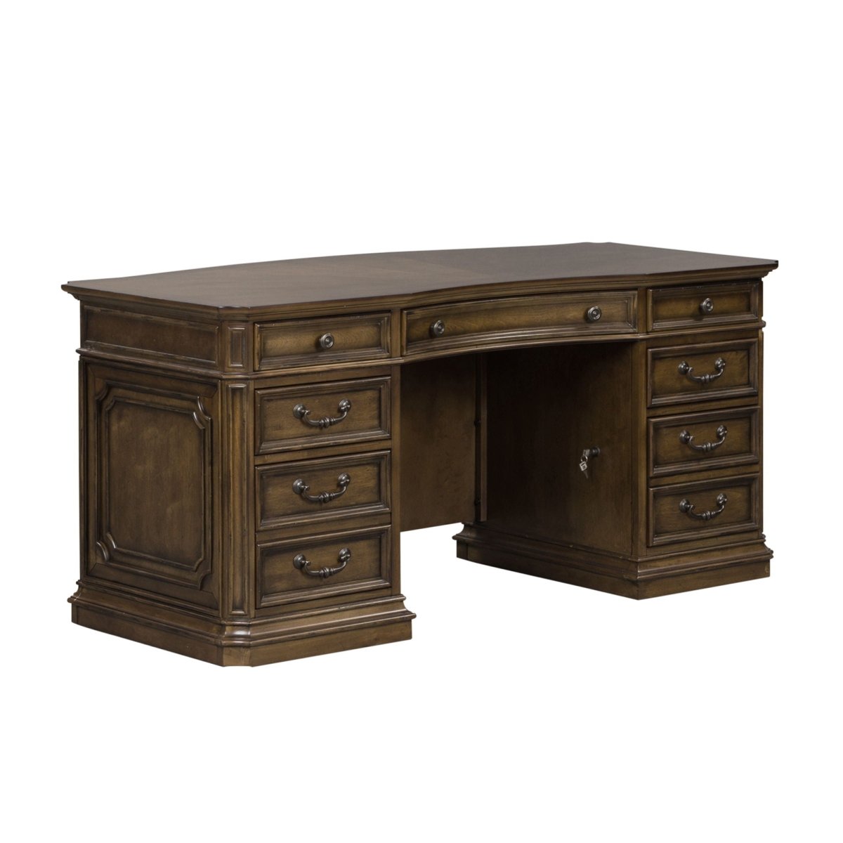Amelia - Jr Executive Desk - Dark Brown Executive Desks by Liberty Furniture - Walls Furniture & Mattress