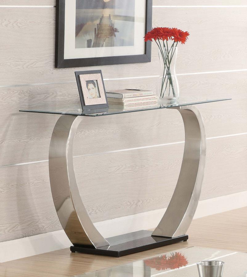 Pruitt - Glass Top Metal Base Table Coffee Tables by CoasterEssence - Walls Furniture & Mattress