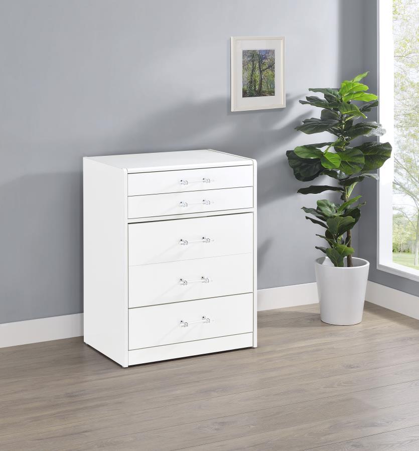 Danbury - 3 - Drawer Makeup Vanity & Stool Set Vanity Sets by Coaster Fine Furniture - Walls Furniture & Mattress