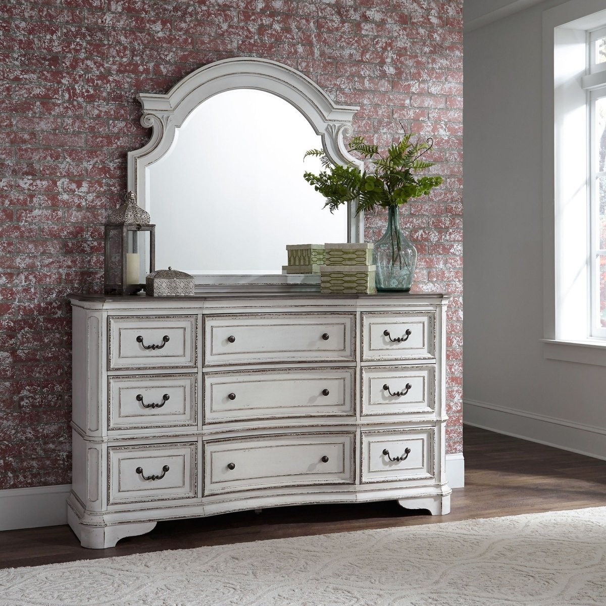 Magnolia Manor - 9 Drawer Dresser - White Dressers by Liberty Furniture - Walls Furniture & Mattress