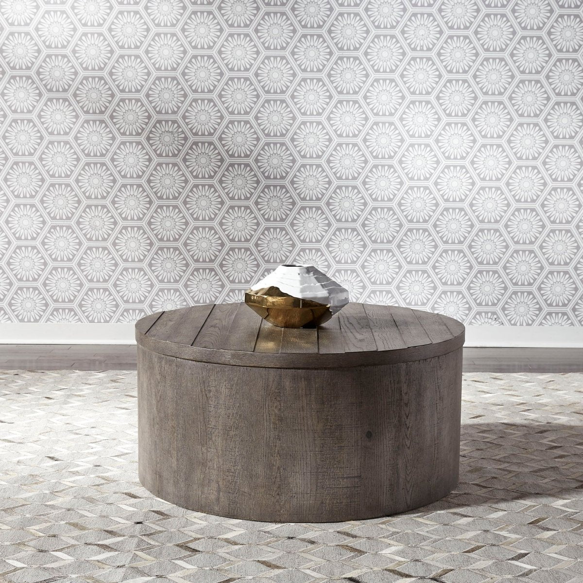 Modern Farmhouse - 3 Piece Table Set - Charcoal - Drum Tables Table Sets by Liberty Furniture - Walls Furniture & Mattress