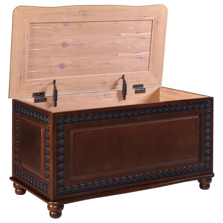 Finlay - Cedar Chest - Dark Tobacco Accent Chests by CoasterElevations - Walls Furniture & Mattress