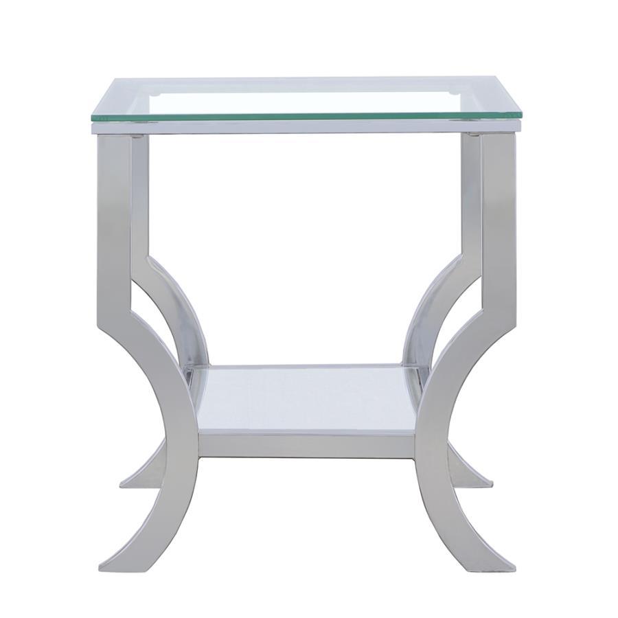 Saide - Rectangular Glass Top Table End Tables by CoasterEssence - Walls Furniture & Mattress