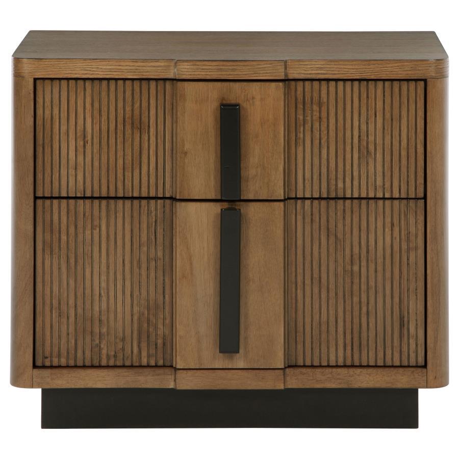 Terrace - 2 - Drawer Nightstand Bedside Table - Ash Brown Accent Nightstands by Coaster Fine Furniture - Walls Furniture & Mattress