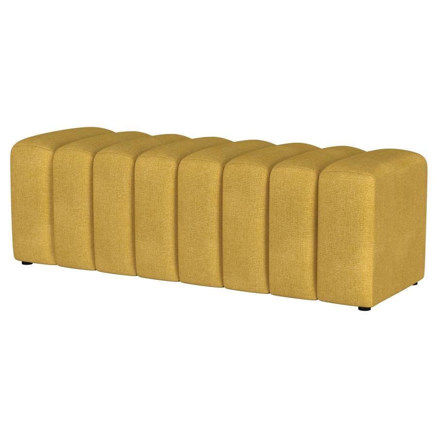 Summer - Fabric Upholstered Tufted Accent Bench Upholstered Benches by Coaster Fine Furniture - Walls Furniture & Mattress