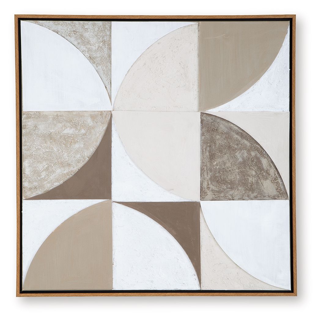 Harelman - Tan / Taupe / White - Wall Art Canvas Art by Signature Design by Ashley® - Walls Furniture & Mattress