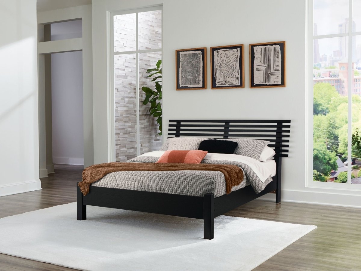 Danziar - Slat Panel Bed With Low Footboard Slat Beds by Signature Design by Ashley® - Walls Furniture & Mattress