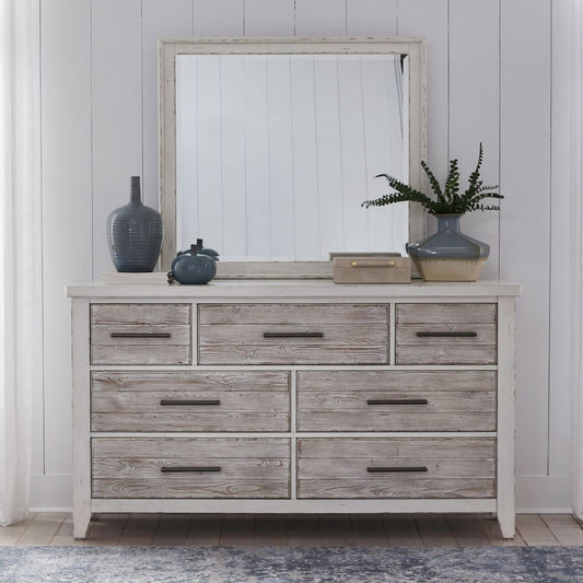 Backroads - Dresser & Mirror - White Dresser & Mirror by Liberty Furniture - Walls Furniture & Mattress