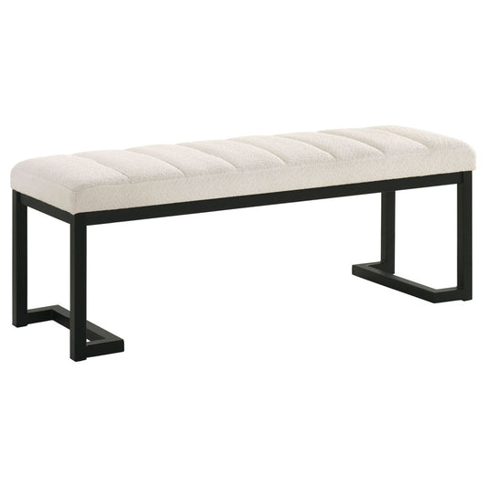 Mesa - Boucle Upholstered Tufted Accent Bench Upholstered Benches by Coaster Fine Furniture - Walls Furniture & Mattress