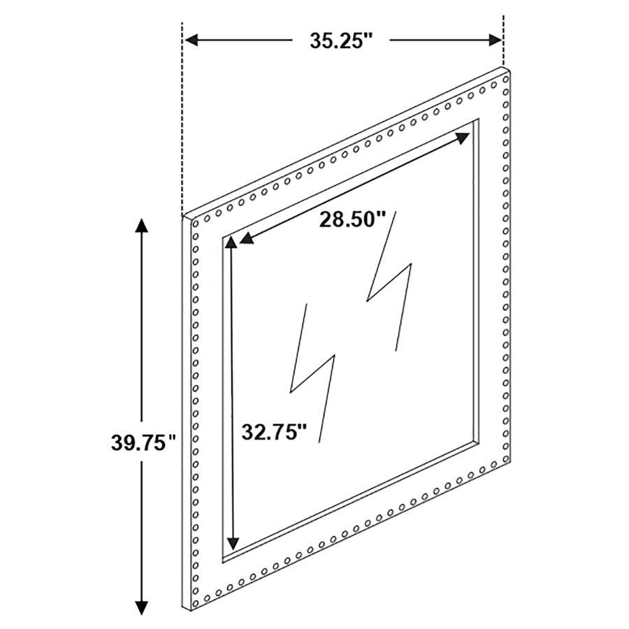Melody - Upholstered Dresser Mirror Mirrors by CoasterEveryday - Walls Furniture & Mattress