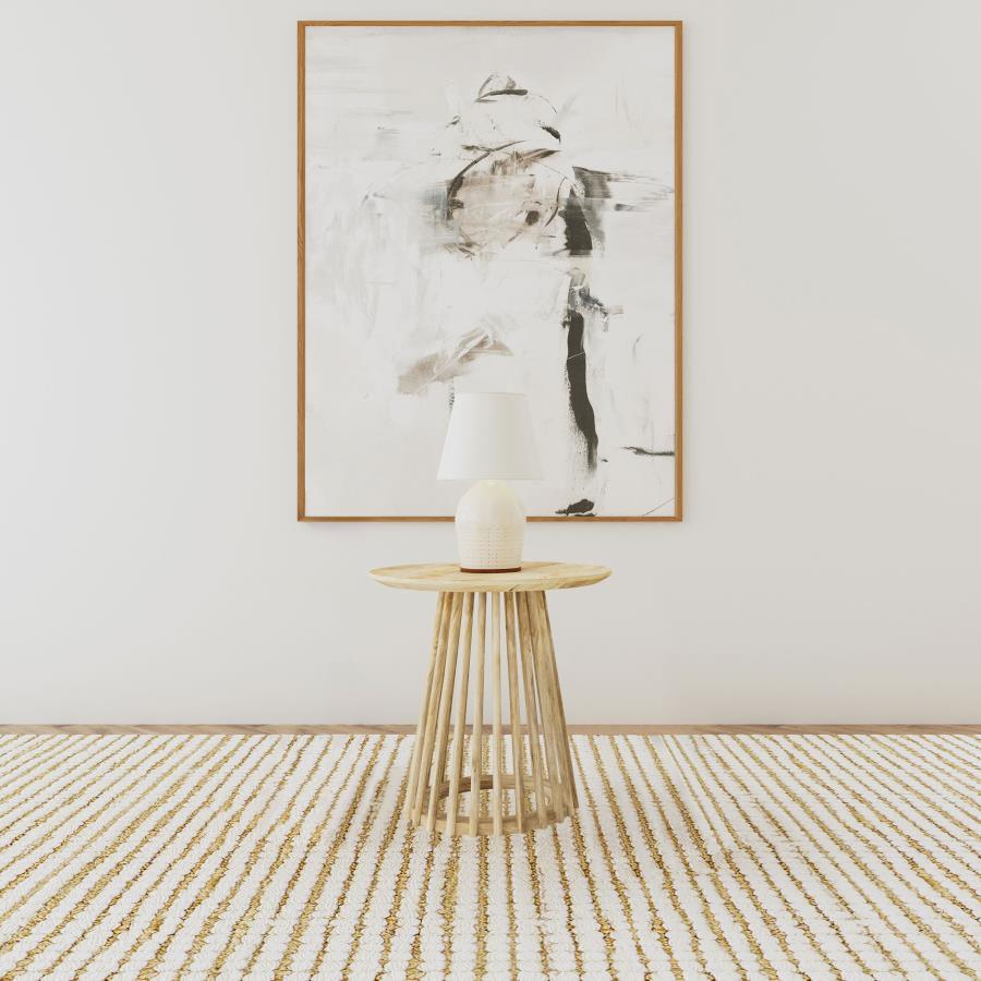 Touhy - Round Solid Wood Table End Tables by Coaster Fine Furniture - Walls Furniture & Mattress