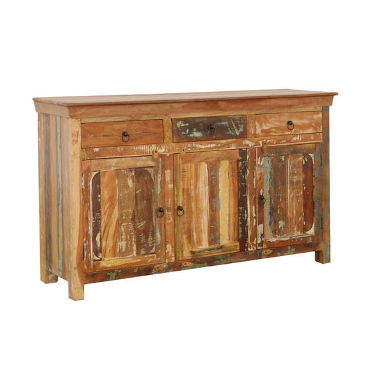 Harper - 3 Door Solid Reclaimed Wood Accent Cabinet - Brown Accent Cabinets by CoasterElevations - Walls Furniture & Mattress