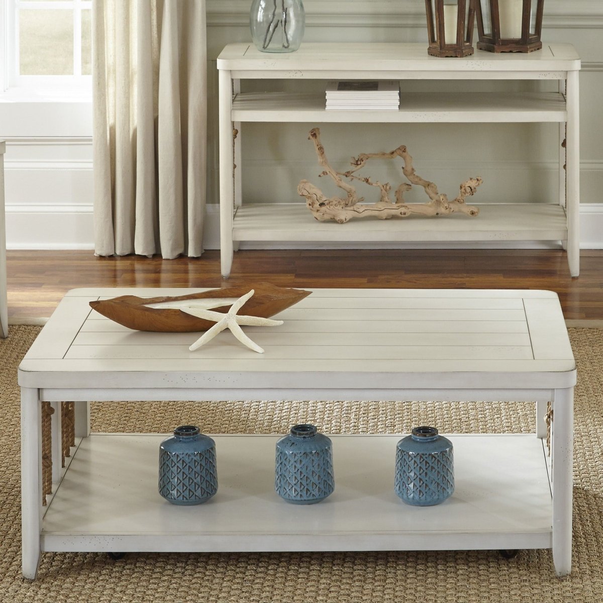 Dockside - 3 Piece Table Set (1 Cocktail 2 End Tables) - White Table Sets by Liberty Furniture - Walls Furniture & Mattress