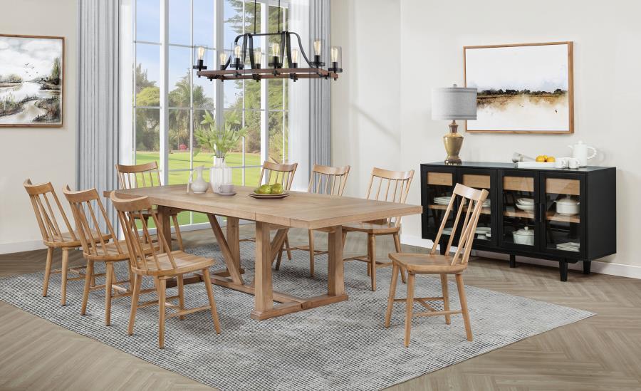Middleton - 106" Extension Leaf Dining Set 8 + Piece Dining Room Sets by Coaster Fine Furniture - Walls Furniture & Mattress