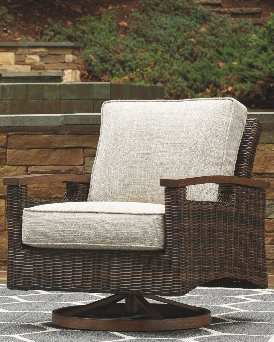 Paradise Trail - Swivel Lounge Chair (Set of 2) - Medium Brown Chair Sets by Signature Design by Ashley® - Walls Furniture & Mattress
