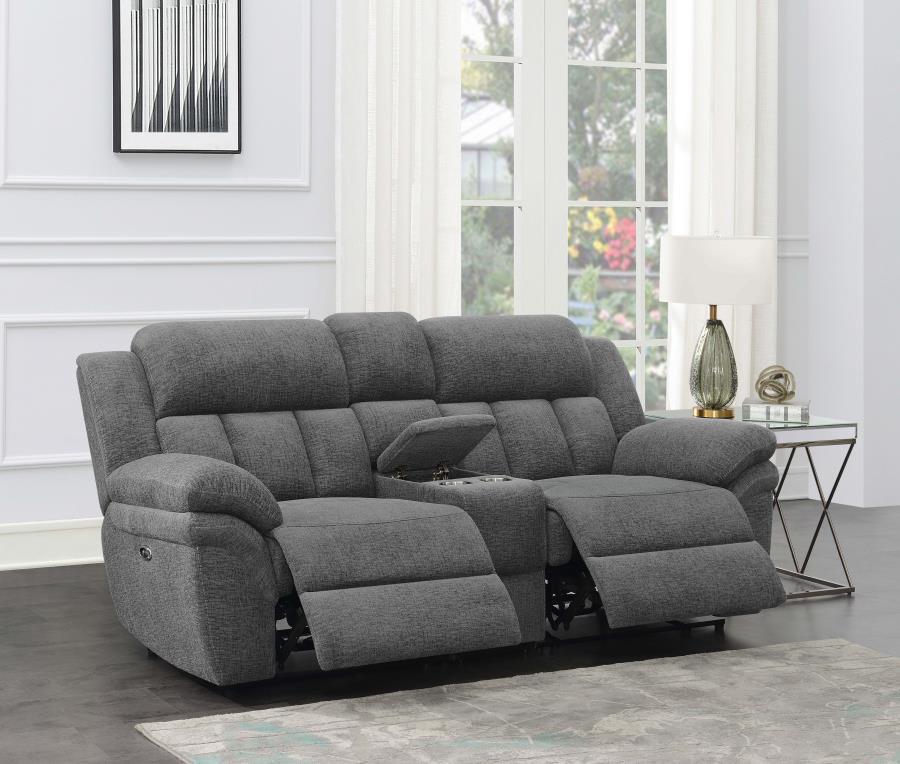 Bahrain - Upholstered Motion Loveseat Reclining Loveseats by CoasterEssence - Walls Furniture & Mattress