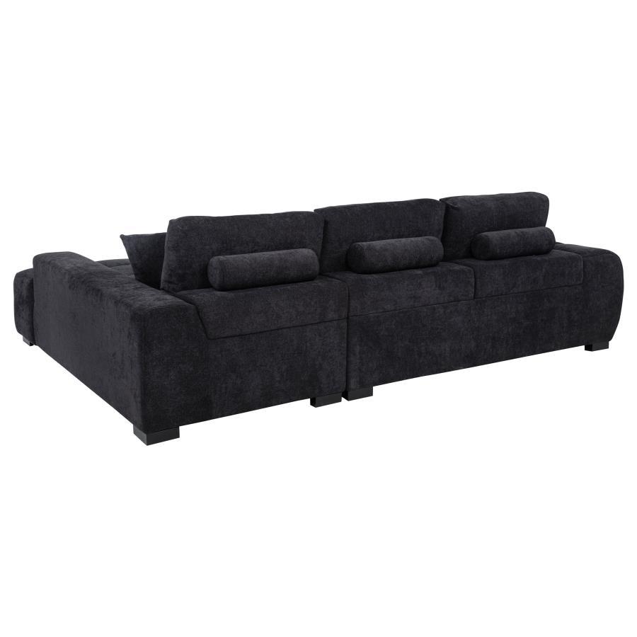 Octavia - Fabric Upholstered Sectional Chaise Sofa Stationary Sectionals by Coaster Fine Furniture - Walls Furniture & Mattress