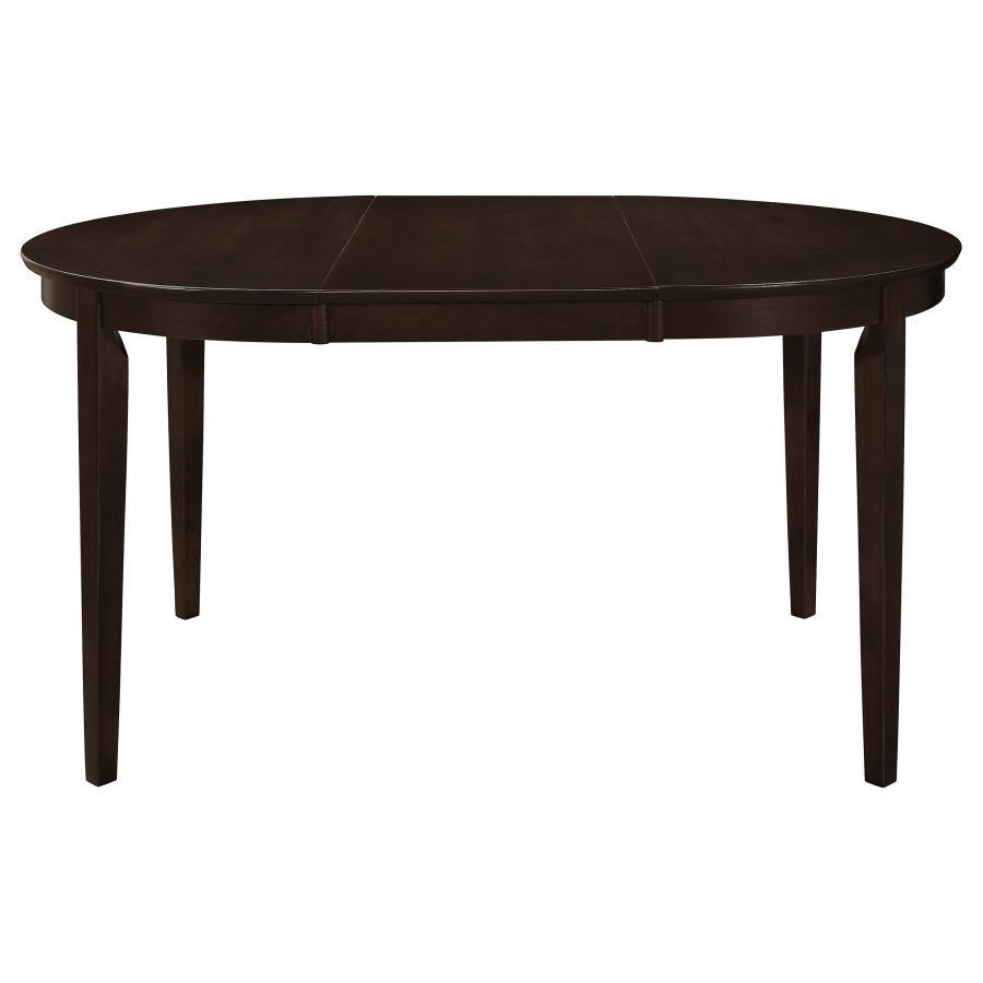 Gabriel - Oval Extension Leaf Dining Table - Cappuccino Dining Tables with Extensions by CoasterEveryday - Walls Furniture & Mattress