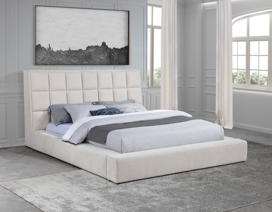 Dreux - Upholstered Panel Platform Bed Upholstered Beds by Coaster Fine Furniture - Walls Furniture & Mattress
