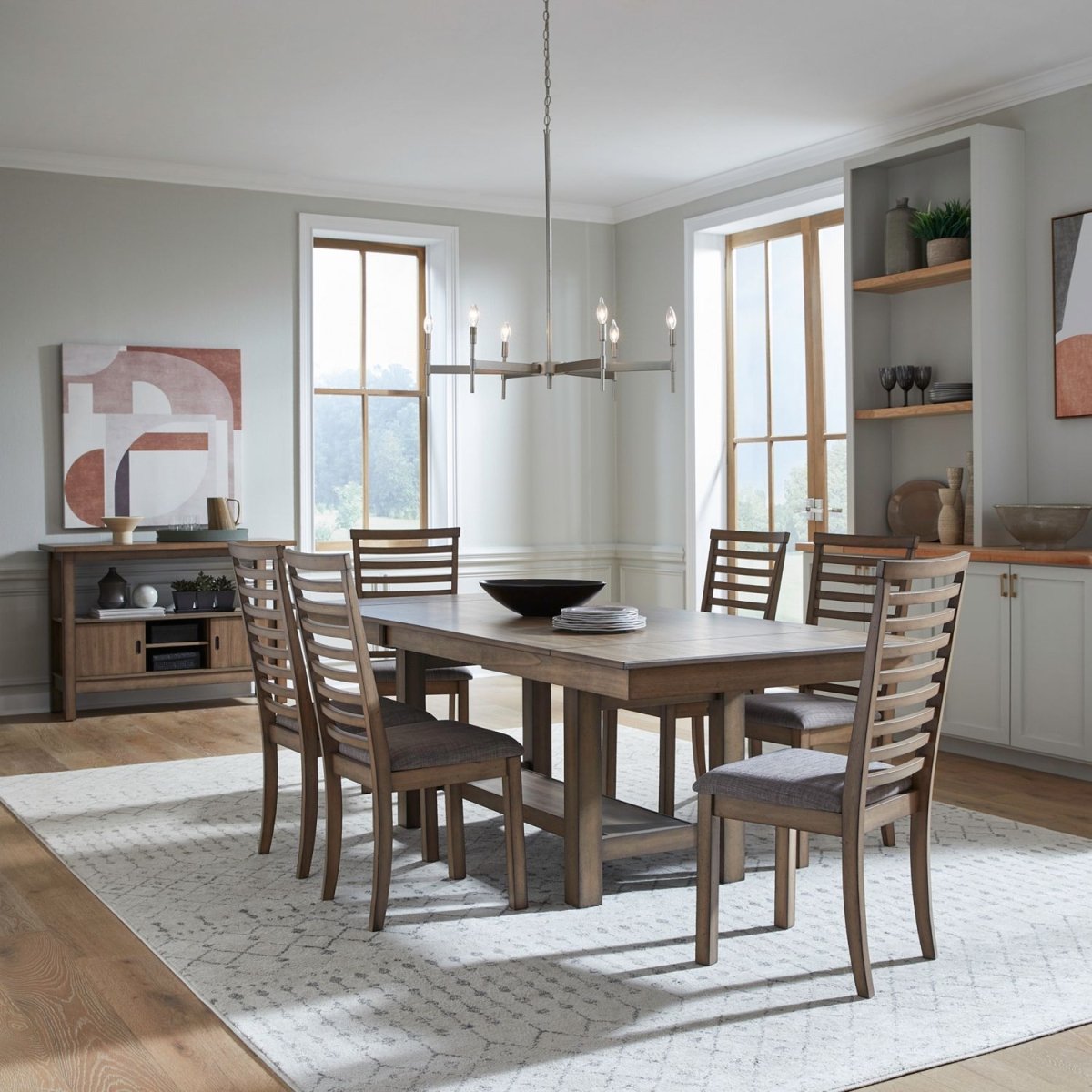 Brook Bay - Trestle Table Set 5 Piece Dining Room Sets by Liberty Furniture - Walls Furniture & Mattress