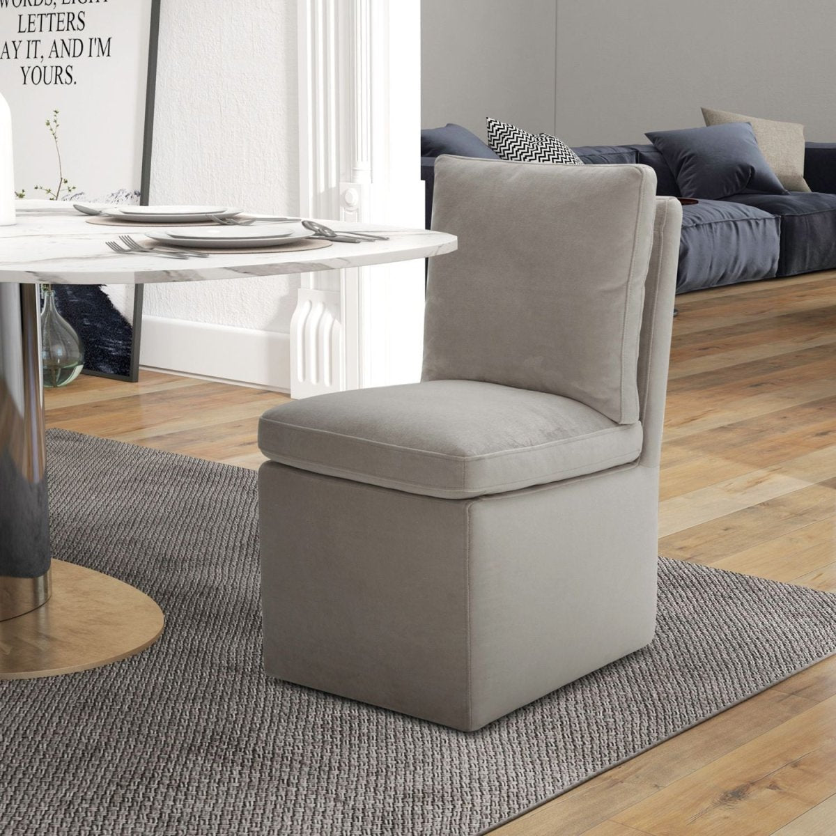 Accent Dining - Accent Dining Chair With Casters Side Chairs by Liberty Furniture - Walls Furniture & Mattress