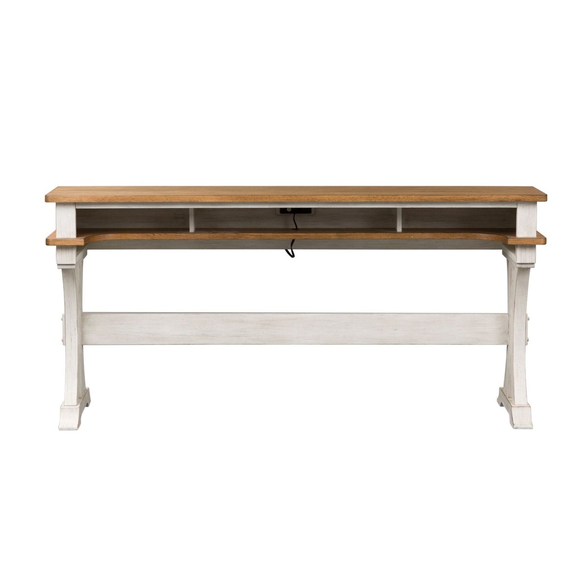Farmhouse Reimagined - Console Bar Table - White Console Tables by Liberty Furniture - Walls Furniture & Mattress
