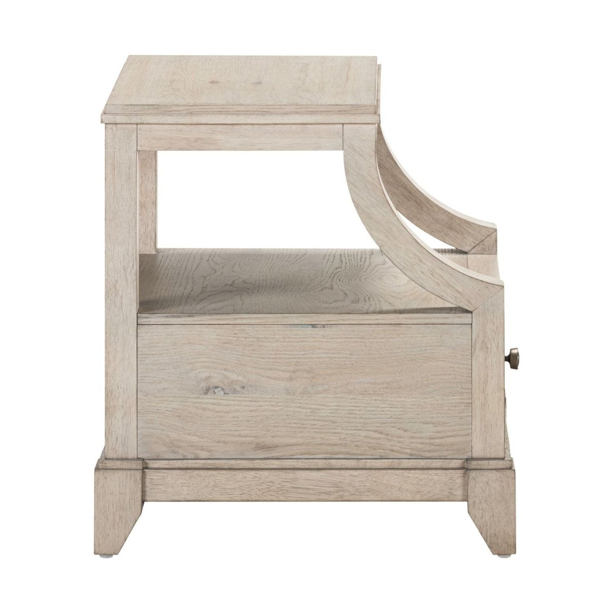 New Haven - Chairside Table - Sanctuary White Chair Side Tables by Liberty Furniture - Walls Furniture & Mattress