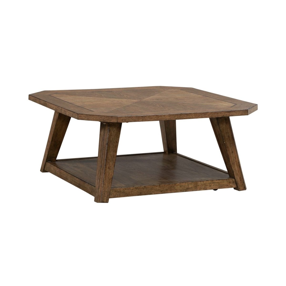 Carolina Park - Octagonal Cocktail Table - Brown Cocktail Tables by Liberty Furniture - Walls Furniture & Mattress