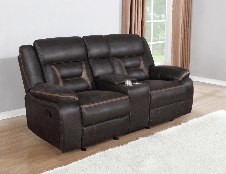 Greer - Upholstered Motion Reclining Loveseat Reclining Loveseats by CoasterEveryday - Walls Furniture & Mattress