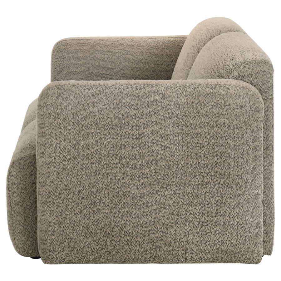 Dorset - Fabric Upholstered Round Track Arm Loveseat Stationary Loveseats by Coaster Fine Furniture - Walls Furniture & Mattress
