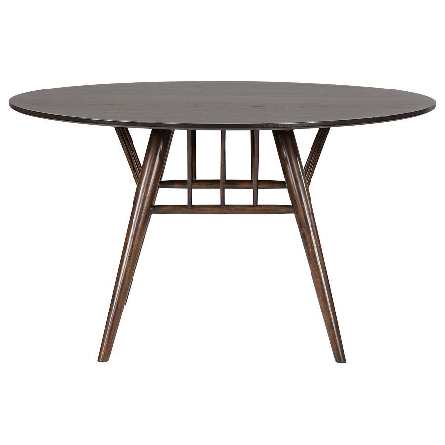 Everton - Round Wood Dining Table - Dark Walnut Dining Tables by CoasterEveryday - Walls Furniture & Mattress