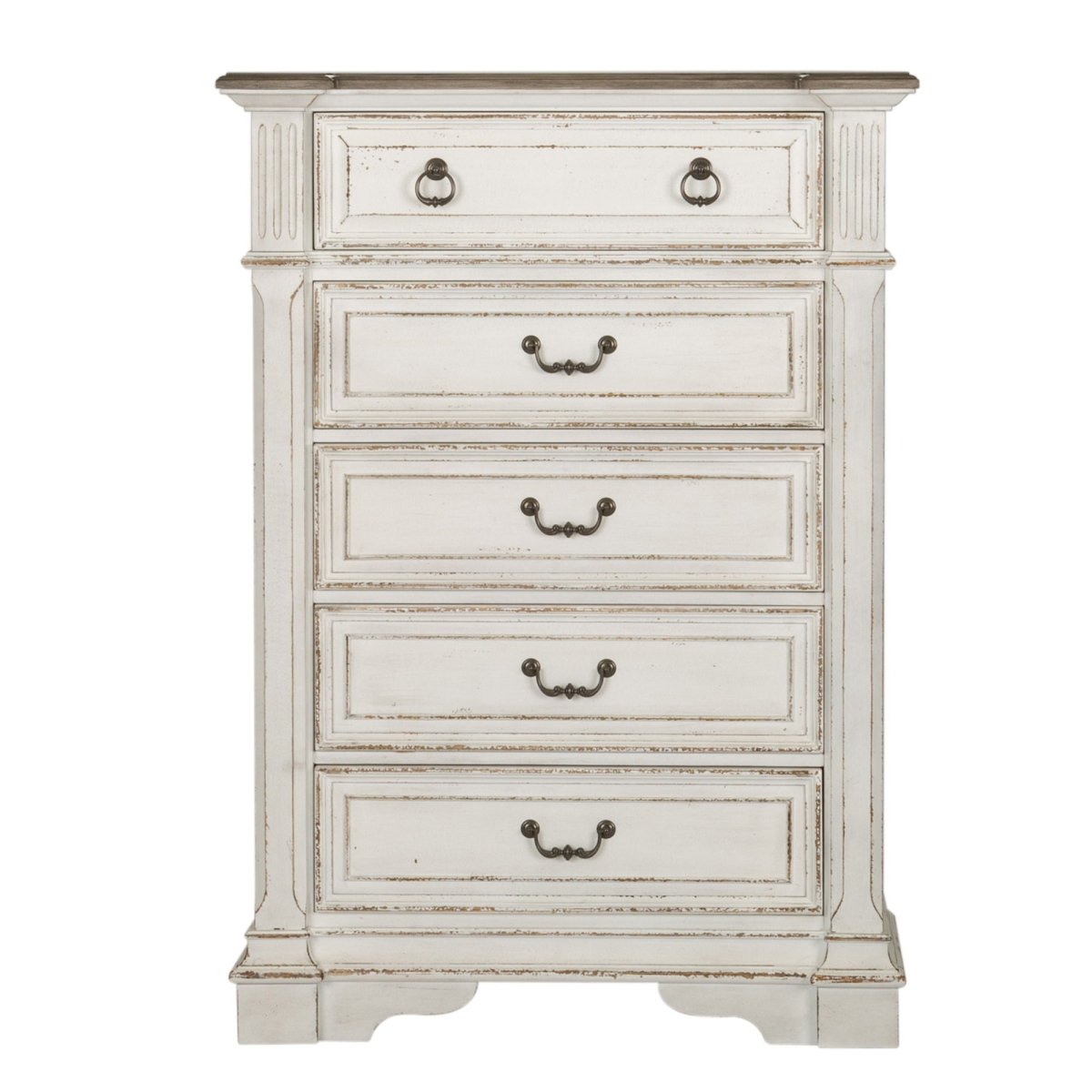 Abbey Park - 5 Drawer Chest - White Accent Chests by Liberty Furniture - Walls Furniture & Mattress