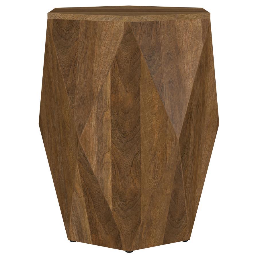 Zalika - Hexagonal Solid Mango Wood Table End Tables by Coaster Fine Furniture - Walls Furniture & Mattress