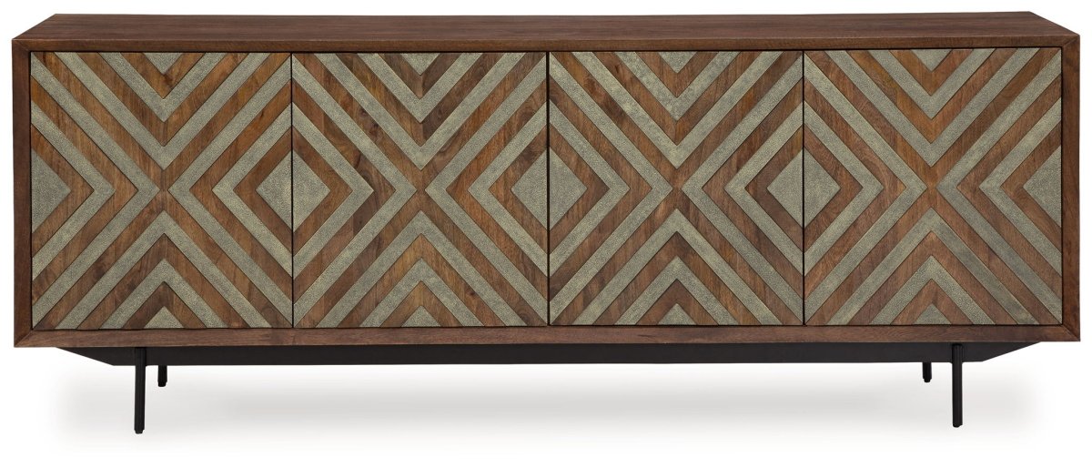 Dreggan - Accent Cabinet - Brown / Gold Finish Accent Cabinets by Signature Design by Ashley® - Walls Furniture & Mattress