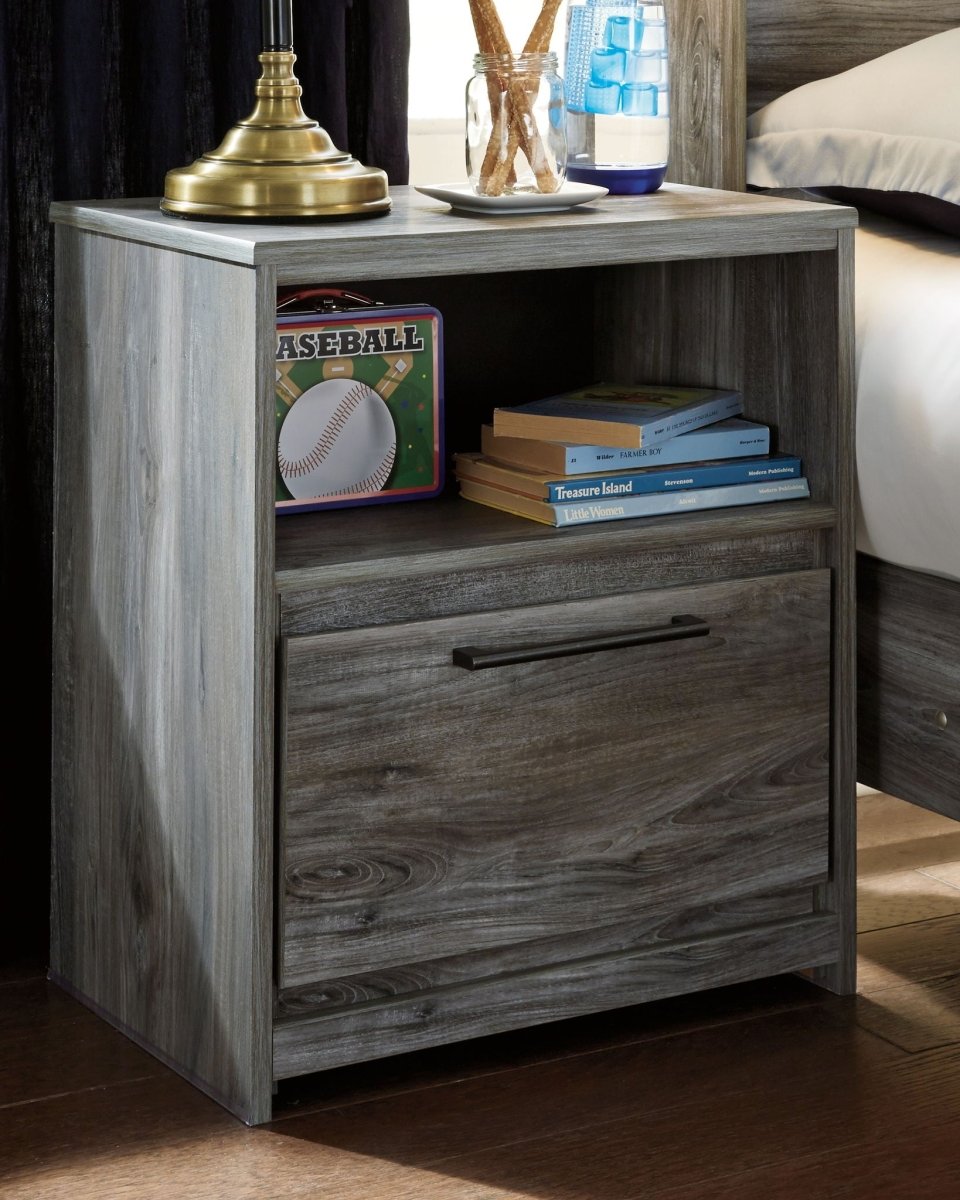 Baystorm - One Drawer Night Stand Nightstands w/ Charging Stations by Signature Design by Ashley® - Walls Furniture & Mattress