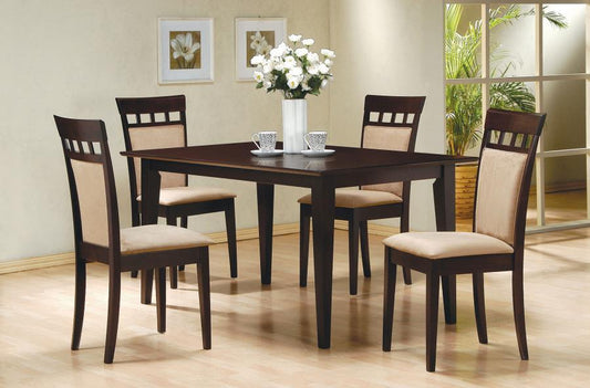 Gabriel - 5 Piece 59" Rectangular Dining Set - Cappuccino 5 Piece Dining Room Sets by Coaster Fine Furniture - Walls Furniture & Mattress