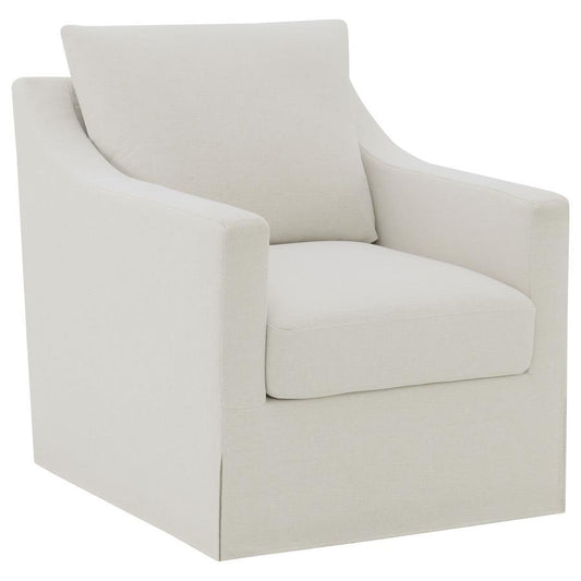 Winter - Upholstered Sloped Arm Accent Swivel Chair Swivel Chairs by Coaster Fine Furniture - Walls Furniture & Mattress