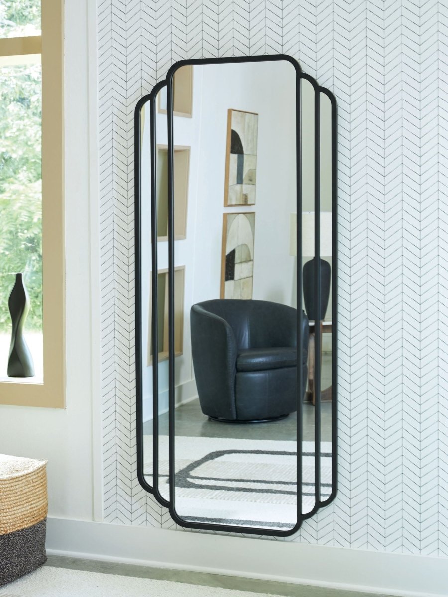 Antigone - Black - Floor Mirror Floor Mirrors by Signature Design by Ashley® - Walls Furniture & Mattress