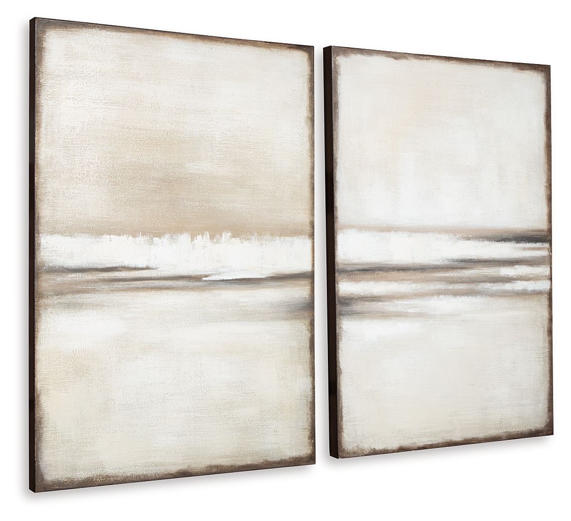Brockdunn - Wall Art Set (Set of 2) - Tan / Brown Canvas Art Sets by Signature Design by Ashley® - Walls Furniture & Mattress