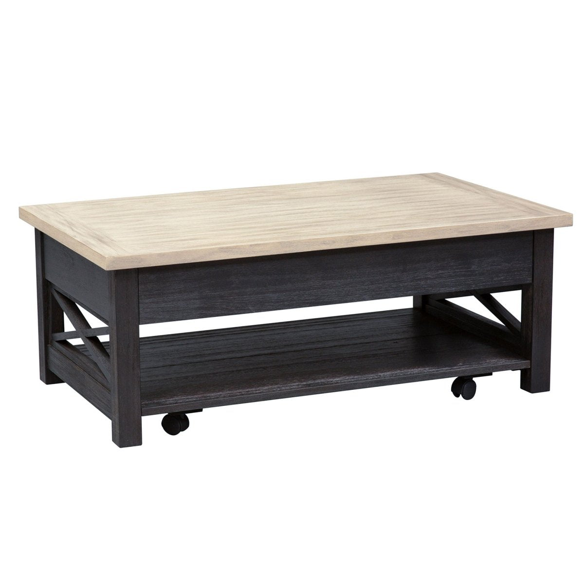 Heatherbrook - Lift Top Cocktail Table - Black Cocktail Tables by Liberty Furniture - Walls Furniture & Mattress