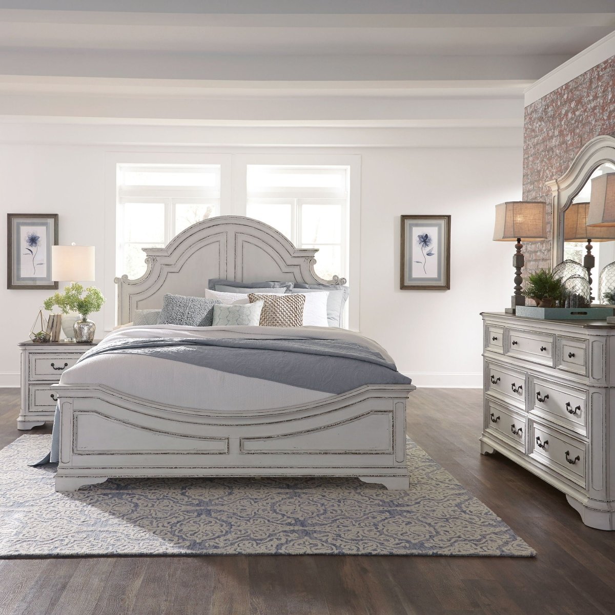Magnolia Manor - Panel Bedroom Set 3 Piece Bedroom Sets by Liberty Furniture - Walls Furniture & Mattress