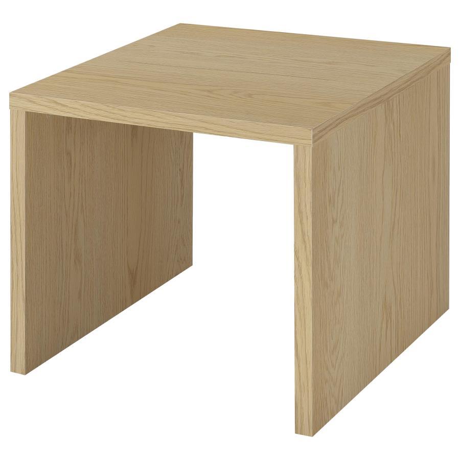 Canoga - Engineered Wood Accent Side End Table - Light Oak End Tables by Coaster Fine Furniture - Walls Furniture & Mattress