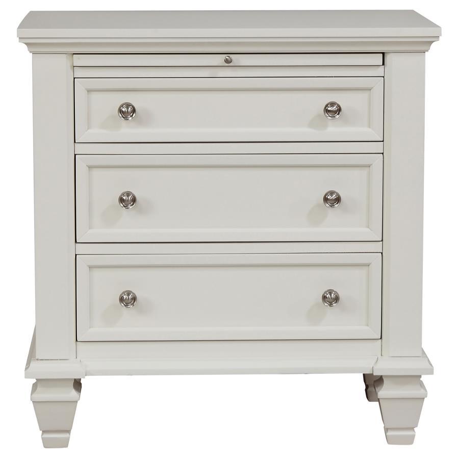 Sandy Beach - 3 - drawer Nightstand Accent Nightstands by CoasterEssence - Walls Furniture & Mattress