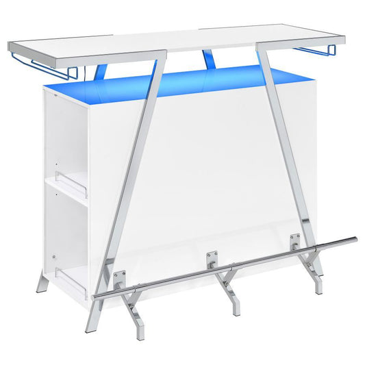 Araceli - Freestanding LED Home Bar Cabinet - White High Gloss Home Bars by Coaster Fine Furniture - Walls Furniture & Mattress