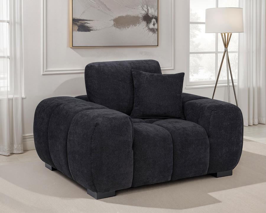 Octavia - Fabric Upholstered Track Arm Accent Chair Arm Chairs by Coaster Fine Furniture - Walls Furniture & Mattress