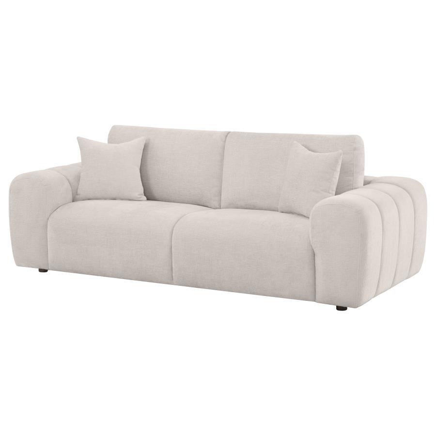 Burnett - Chenille Upholstered Wide Arm Sofa Stationary Sofas by Coaster Fine Furniture - Walls Furniture & Mattress