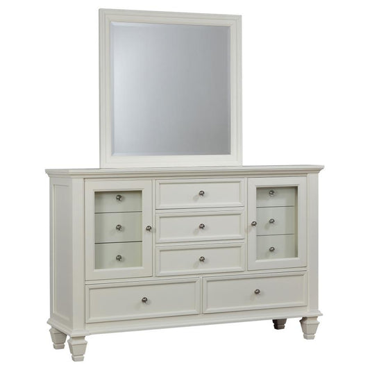 Sandy Beach - 11 - drawer Dresser With Mirror Dresser & Mirror by CoasterEssence - Walls Furniture & Mattress